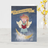 Hark the Herald Angels Sing Christmas Angel Karte (Gelbe Blume)