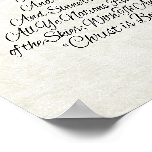 Hark the Herald Angels Sing Christmas Tree Poster (Ecke)