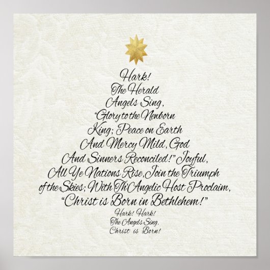 Hark the Herald Angels Sing Christmas Tree Poster (Vorne)