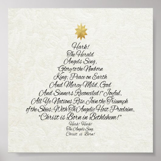 Hark the Herald Angels Sing Christmas Tree Poster (Vorne)