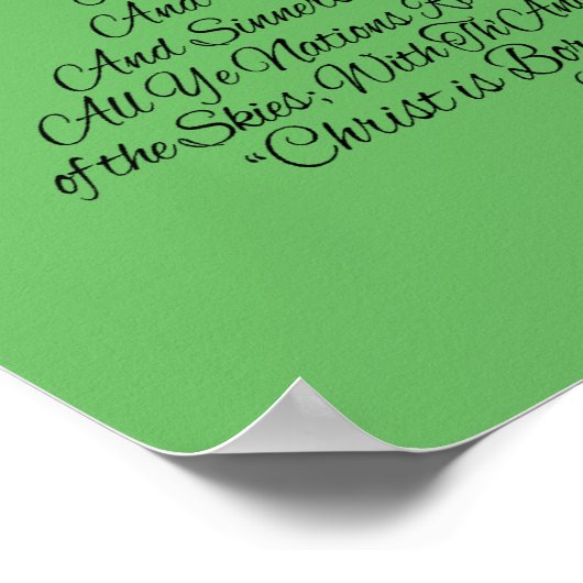 Hark the Herald Angels Sing Christmas Tree Poster (Ecke)