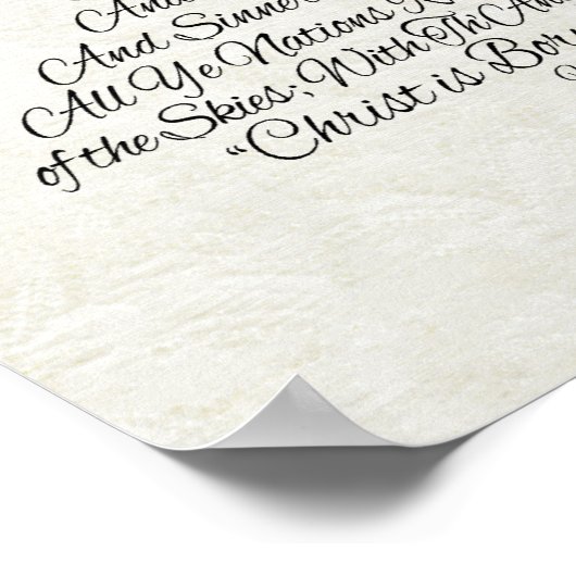 Hark the Herald Angels Sing Christmas Tree Poster (Ecke)