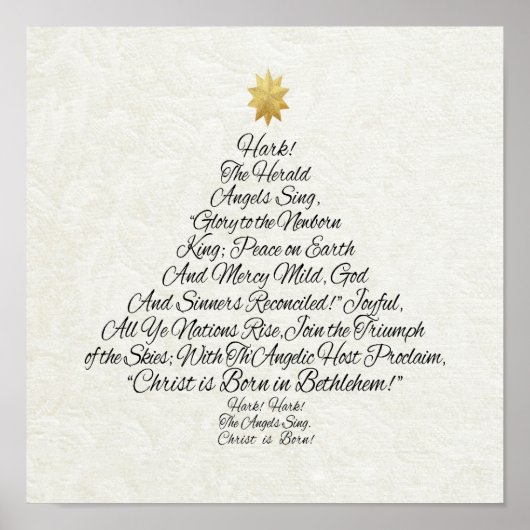 Hark the Herald Angels Sing Christmas Tree Poster (Vorne)