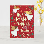 Hark The Herald Angels Sing Karte (Gelbe Blume)