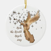 Hark the Herald Angels Sing Weihnachten Keramik Ornament (Vorne)