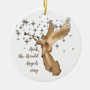 Hark the Herald Angels Sing Weihnachten Keramik Ornament