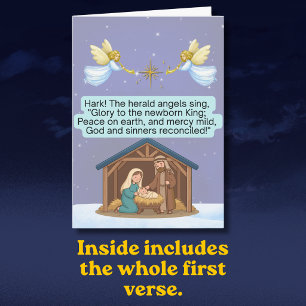 Hark The Herald Angels Sing Weihnachtslied Karte