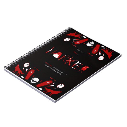 Harker - Dracula-Notebook Notizblock (Linke Seite)