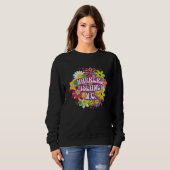 Harkers Island NC Summertime Vacationing 70s Flowe Sweatshirt (Vorne ganz)