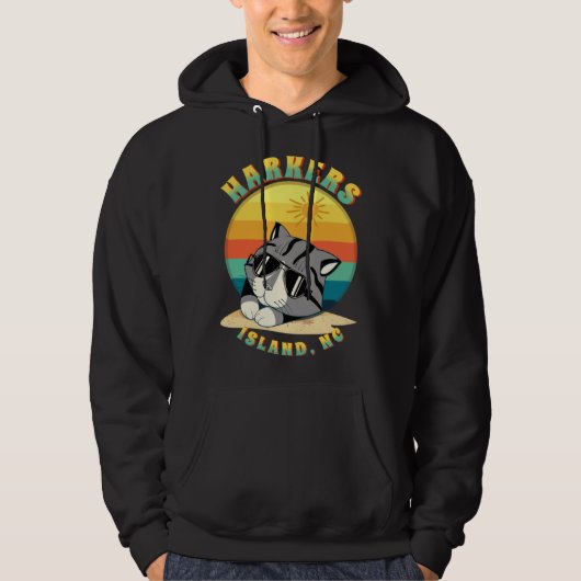 Harkers Island NC Summertime Vacationing Chillin F Hoodie (Vorderseite)