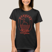 Harkers Island NC Summertime Vacationing Oval Sunr T-Shirt (Vorderseite)