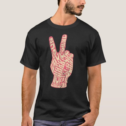 Harkers Island NC Summertime Vacationing Peacesign T-Shirt (Vorderseite)
