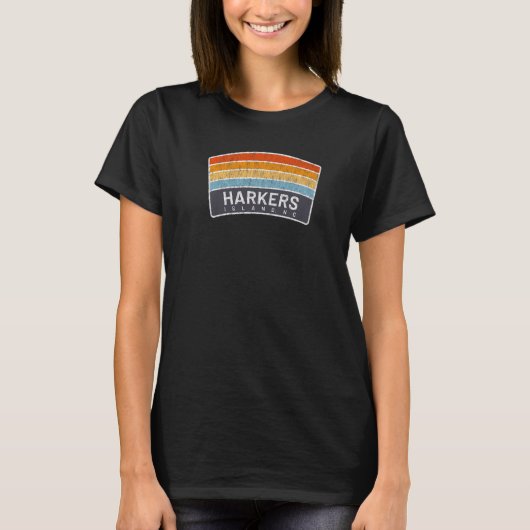 Harkers Island NC Vacationing Sunrise Curve T-Shirt (Vorderseite)