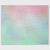 Harks Metallic Mint Green Blue Gold Pink Geschenkpapier (Flach)