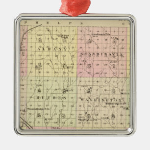 Harlan County, Nebraska Silbernes Ornament