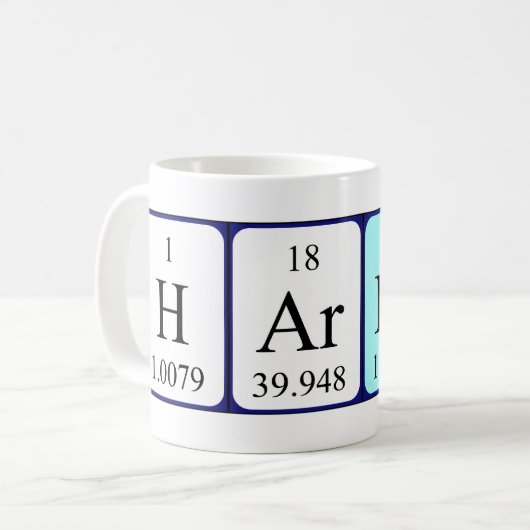 Harland Periodenname Tasse (Vorderseite Links)