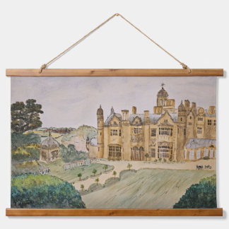 Harlaxton Manor-Teppich Wandteppich Mit Holzrahmen