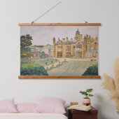 Harlaxton Manor-Teppich Wandteppich Mit Holzrahmen (Schlafzimmer)
