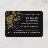 Harleath elegante berufliche Runde Visitenkarte (Rückseite)