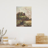 Harlech Castle I., Wales Poster (Küche)