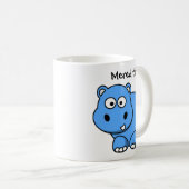 Harleigh the Hippo Custom Cartoon Children's Tasse (VorderseiteRechts)