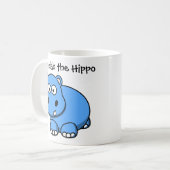 Harleigh the Hippo Custom Cartoon Children's Tasse (Vorderseite Links)
