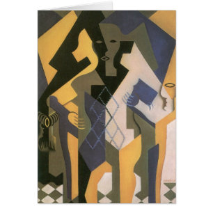 Harlekin an einem Tisch von Juan Gris, Vintage Kub