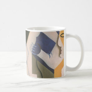 Harlekin an einem Tisch von Juan Gris, Vintage Kub Kaffeetasse