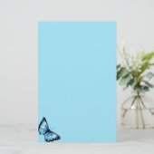 "Harlekin" (blauer Schmetterling) Briefpapier (Stehend Vorderseite)