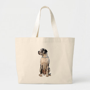 Harlekin Deutsche Dogge Jumbo Stoffbeutel