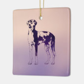 Harlekin-Deutsche Dogge Keramikornament (Links)