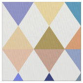 Harlekin-/Diamantmuster - Creme und Blau Stoff (Nahaufnahme)
