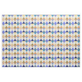 Harlekin-/Diamantmuster - Creme und Blau Stoff (Yard (91,4 cm))