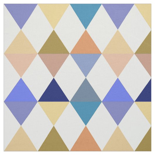 Harlekin-/Diamantmuster - Creme und Blau Stoff (Muster)