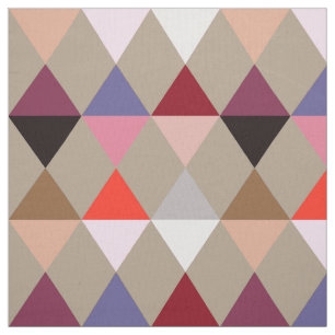 Harlekin-/Diamantmuster - Taupe multi Stoff