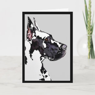 Harlekin-Dogge-Hundegruß-Karte Karte