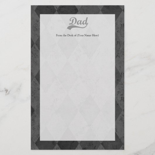 Harlekin-Grau schattiert Vater Briefpapier (Vorderseite)