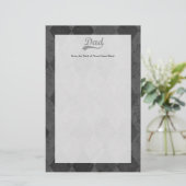 Harlekin-Grau schattiert Vater Briefpapier (Stehend Vorderseite)