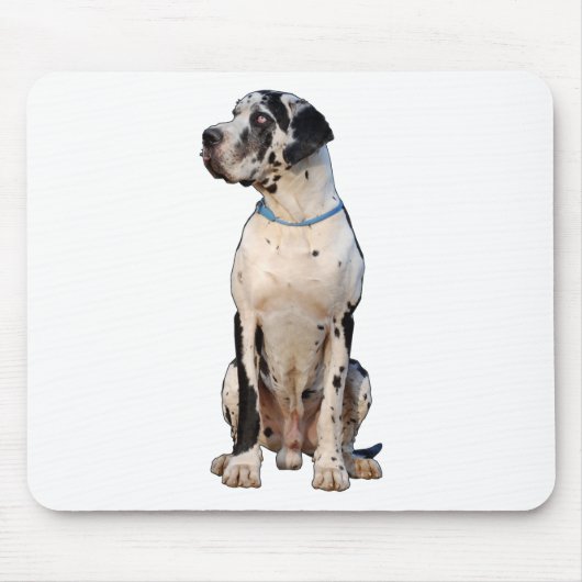 Harlekin Great Dane Mousepad (Vorne)