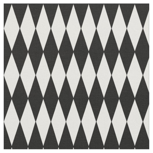 Harlekin-große Schwarzweiss-Diamanten Stoff (Nahaufnahme)