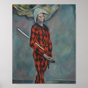 Harlekin (Joker) (von Paul Cézanne) Poster