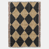 Harlekin-Klassisch-Schwarz u. Gold Decke (Vorderseite Vertikal)