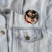 "Harlekin-" Kunst-Druck Button (Beispiel)