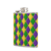 Harlekin Mardi Gras Flachmann (Links)