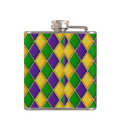 Harlekin Mardi Gras Flachmann (Rückseite)