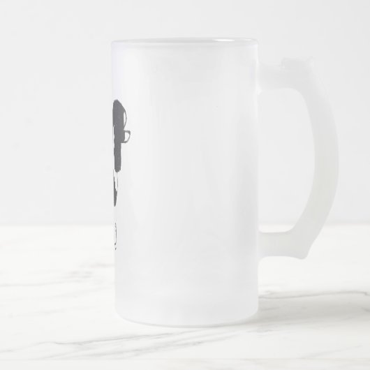 Harlekin Mattglas Bierglas (Rechts)