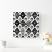 Harlekin mit All-Seeings Eyes Wanduhr (Zuhause)