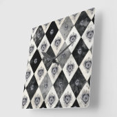 Harlekin mit All-Seeings Eyes Wanduhr (Winkel)