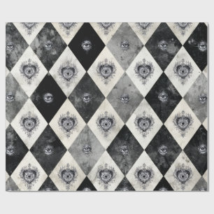 Harlekin mit Allsehende-Augen-Geschenkpapier Geschenkpapier