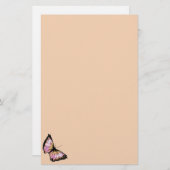 "Harlekin" (Pfirsich-Schmetterling) Briefpapier (Vorne/Hinten)